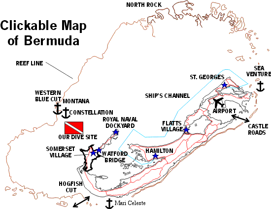 Clickable Image Map of Bermuda