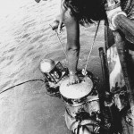 Image of Bronson and Martica Hartley conducting helmet diving in Harrington sound , Bermuda