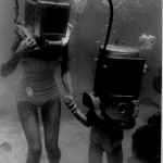 Mother and child Hartley helmet divers late 1940's