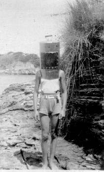 Photo of Bronson Hartley's first Diving Helmet